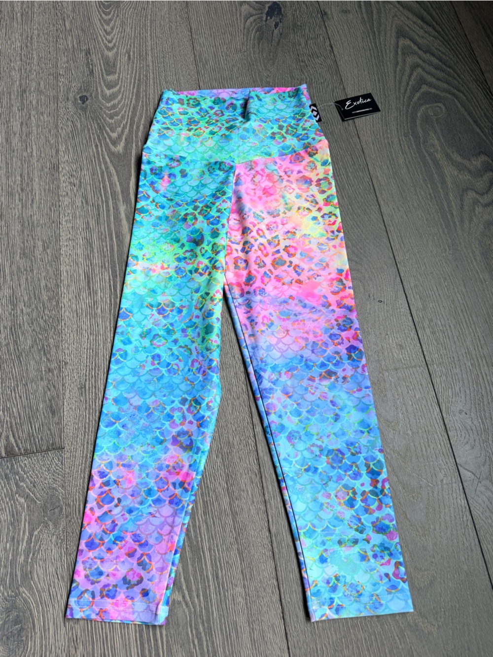 Exotica R2W Mermaid Jag Performance High Waisted Capri Leggings Size XS